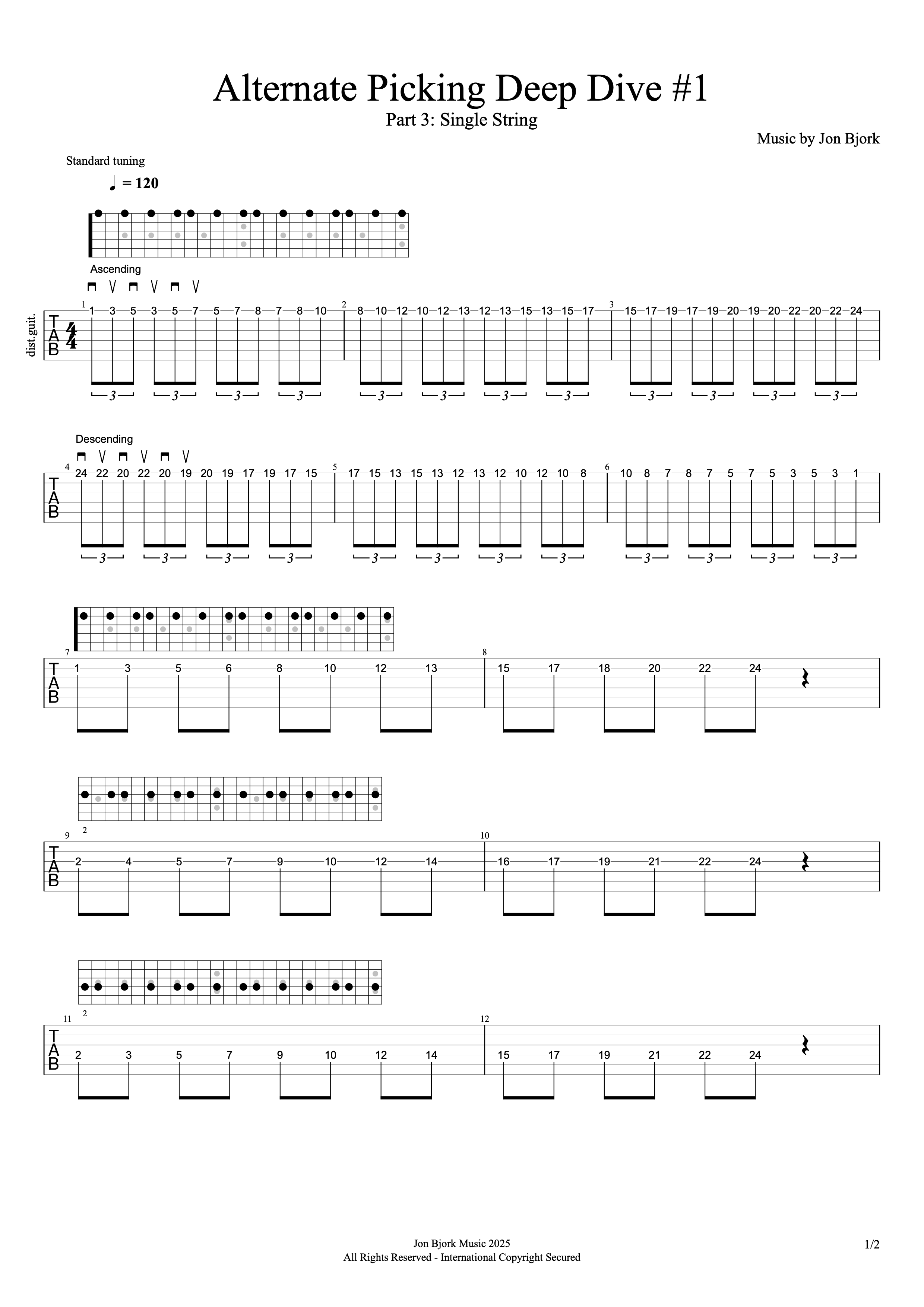 Single-string sequences, page 1