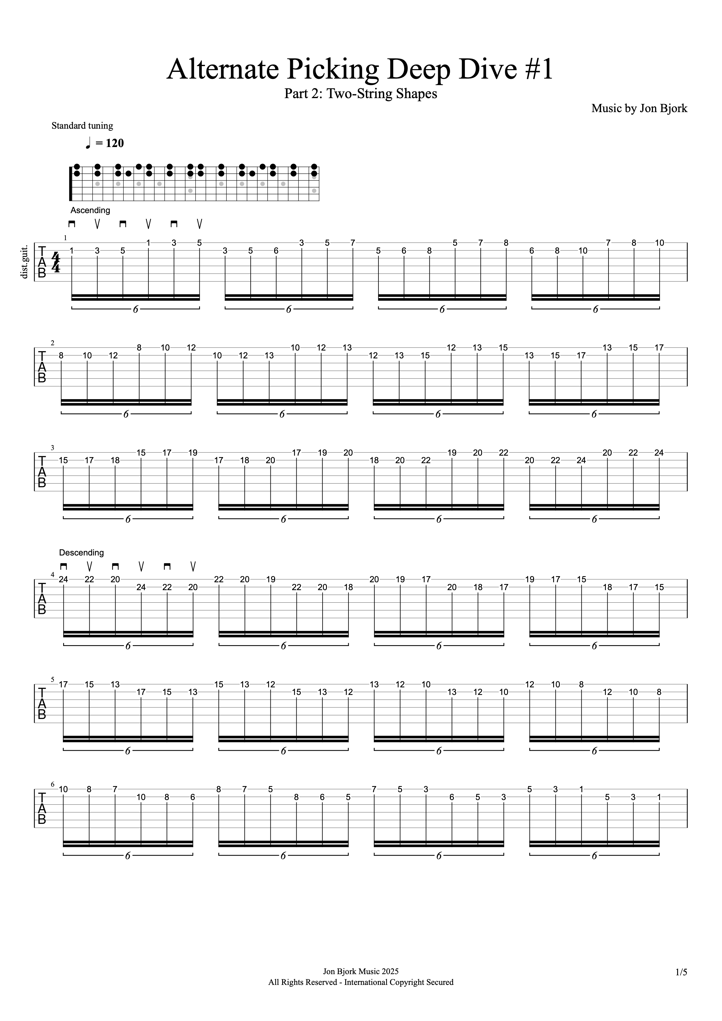 Two-string shapes, page 1