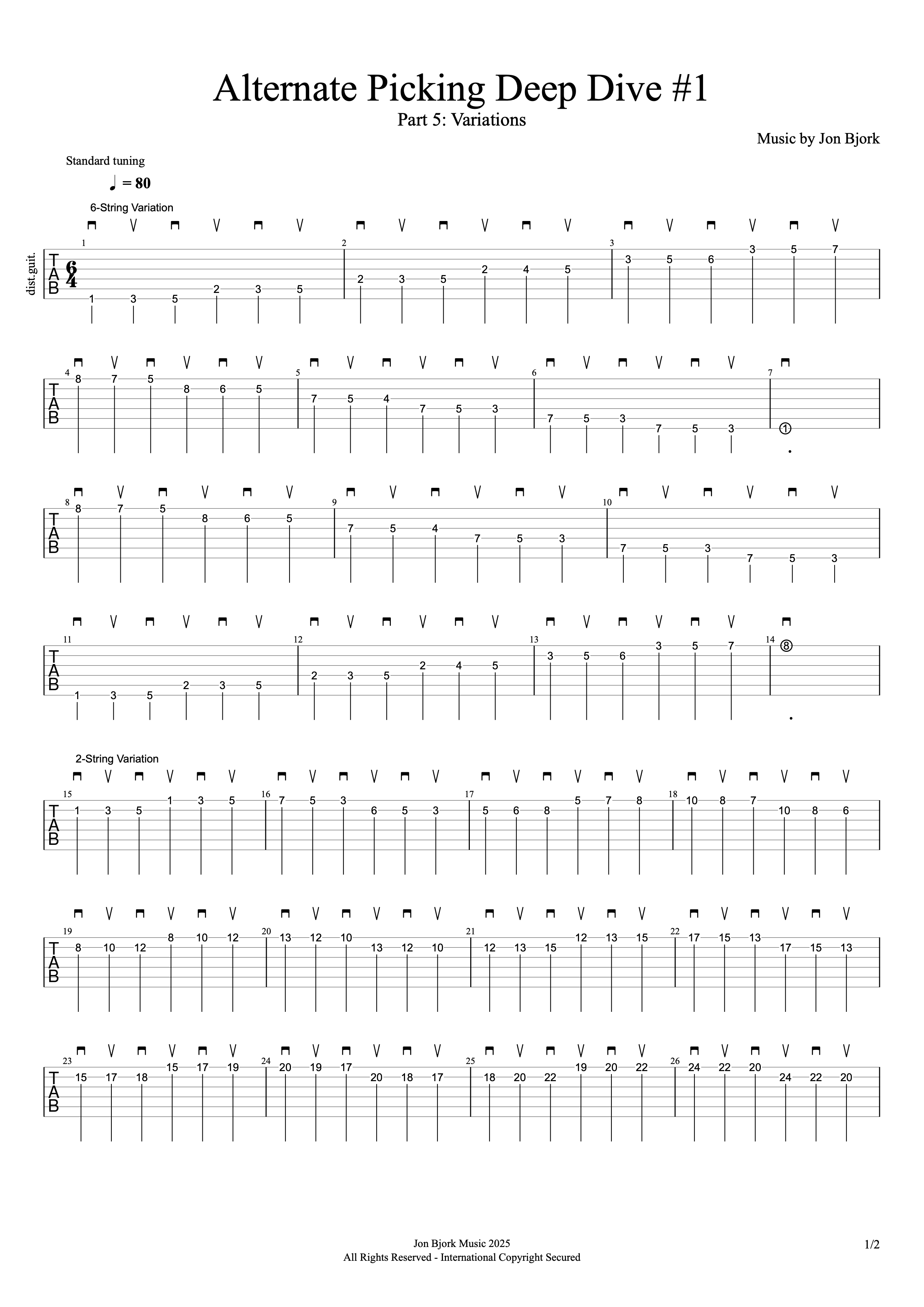 Variations, page 1