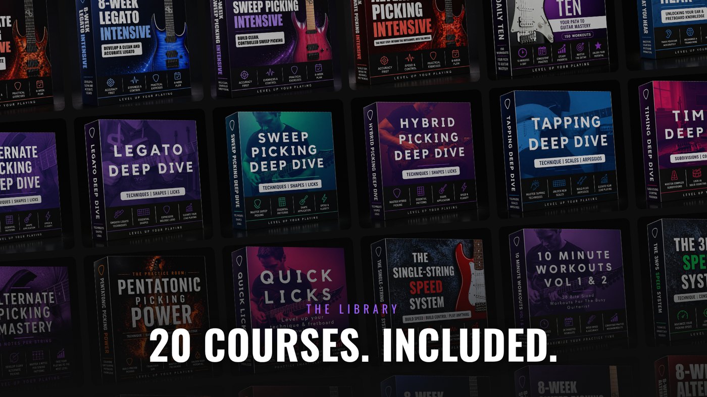The full course library inside The Practice Room