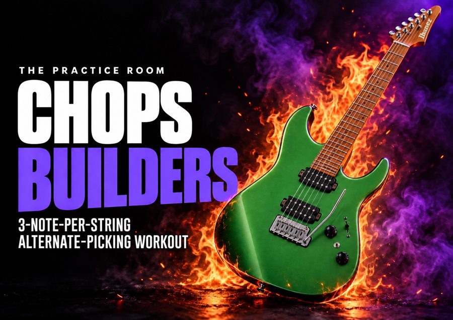 3-Notes-Per-String Alternate Picking Workout #1
